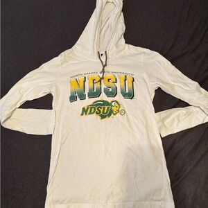 Gildan Cream Long Sleeve Hoodie Tee